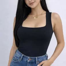 Regata Feminina Blusinha Decote Suplex Básica Lisa Moda Elagante Blogueira Tendência