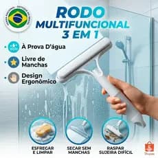 Rodo Mágico Limpa Vidros 3 em 1 Spray Esponja Limpador Janela Box Banheiro Parabrisa Carro Tira Manchas