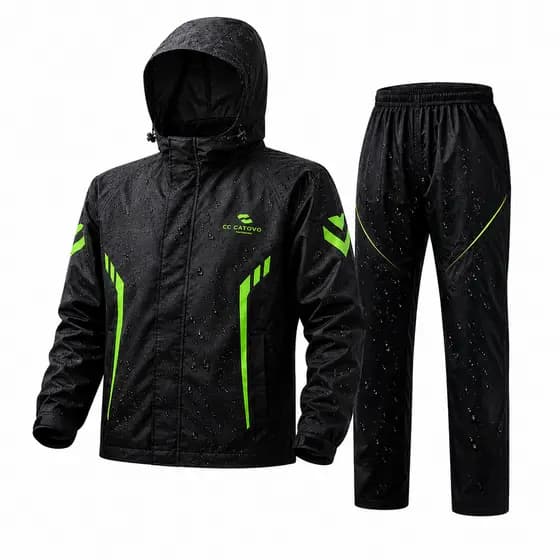 Conjunto Capa De Chuva Moto Motoqueiro Profissional Impermeável Refletivo 190T Resistente