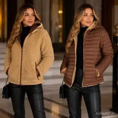Jaqueta Feminina Elegante Premium Dupla Face Moda Inverno