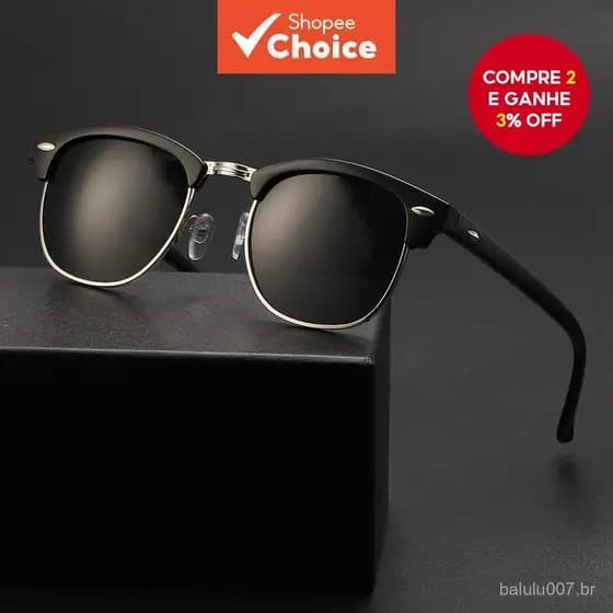 Óculos de Sol Masculinos Estilo Empresarial Quadrados Sem Aro, Elegantes para Uso Diário