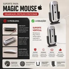 Base Suporte Vertical para Magic Mouse | Mais Organização e Proteção para sua Mesa