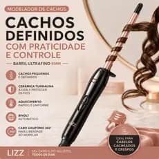 Modelador Cachos Pequenos Babyliss 9mm Cerâmica Bivolt  Definição Sem Frizz Fino Profissional Melhor