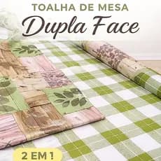 Toalha de Mesa Dupla Face Impermeável - Para Mesas de 4 6 8 Lugares - Fácil de Limpar e Decorativa