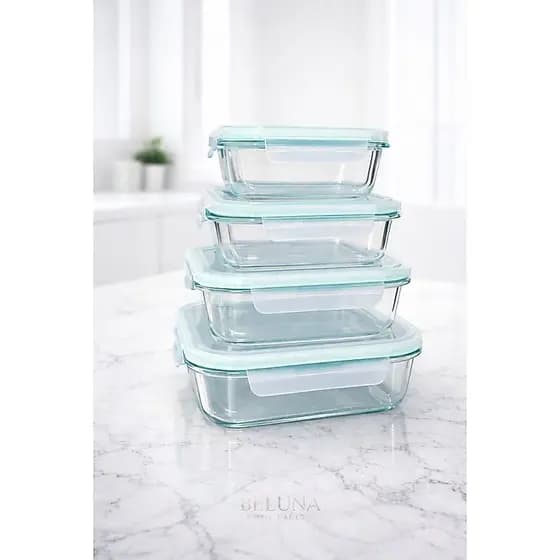 Pote Hermético Vidro com Trava Herméticos Porta Alimentos 370ml 640ml 1040ml 1500ml