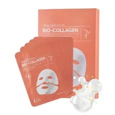 Conjunto de Máscaras Faciais em Folha, 5 Pacotes de Máscaras Faciais Hidratantes e Hidratantes com Bio-Colágeno, Reduz L