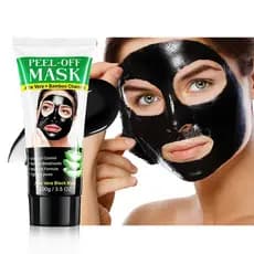 Máscara peel-off de carvão para cravos, máscara esfoliante de aloe vera e carvão de bambu, adequada para todos os tipos