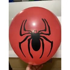 Bexiga Balão Temático Aranha Vermelho Nº C/25 Unidades