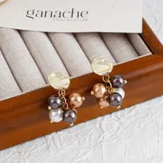 S925 imitação de prata agulha pérola brincos feminino Retro estilo francês High-End luz brincos de luxo nicho