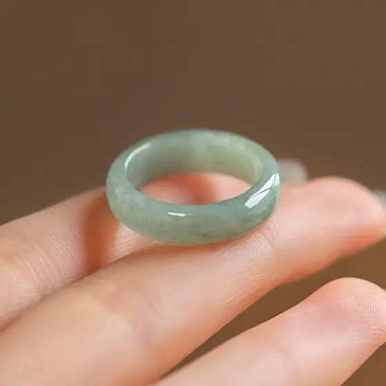 Anel de Jade Natural Juantong, Anel de Jade de Grau A, Joias de Jade por Atacado S2072507