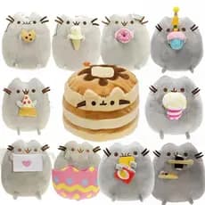 16 desenhos animados Pusheen gato bonito brinquedo de pelúcia gatinho boneca chaveiro requintado mochila ornamentos A8MN