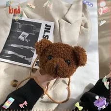 Bolsa De Ombro Tipo Mini Bolsas Urso Fofo Para Crianças De Pelúcia