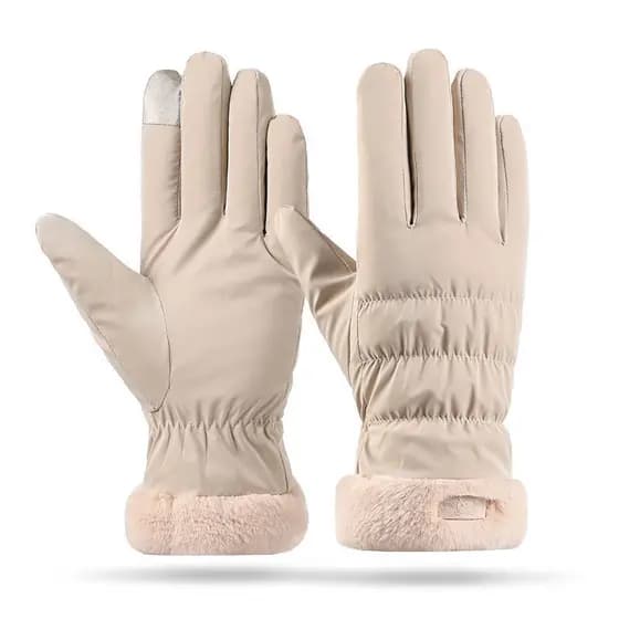 Inverno Nova Moda Feminina Luvas Quente À Prova De Vento Impermeáveis Com Forro De Pelúcia Para Clima Frio Esportes Ao A