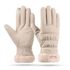 Inverno Nova Moda Feminina Luvas Quente À Prova De Vento Impermeáveis Com Forro De Pelúcia Para Clima Frio Esportes Ao A