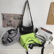 Unissex Bolsa Tiracolo Bolsa De Grande Capacidade Bolsa De Hip-Hop Esportiva Casual Adequado Para Escola E Viagens
