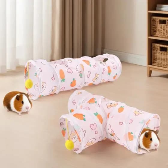 Túnel De Brinquedo De Furão Dobrável Em Forma De Cenoura Para Animais De Estimação Pequenos Gaiola De Hamster Acessórios
