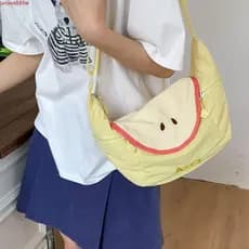 JUNYUE Bolsa De Ombro De Nylon , Crossbody Criativa Em Formato De Fruta Estilo Coreano , Sacola De Grande Capacidade