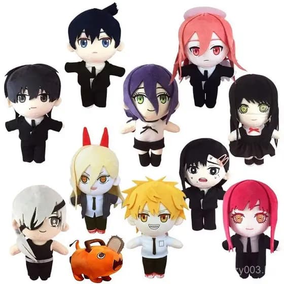 Boneco de Pelúcia Anime Motosserra Homem Makima Quanxi Denji Power Mitaka Asa Reze Anjo Diabo Hayakawa Aki Yoshida
