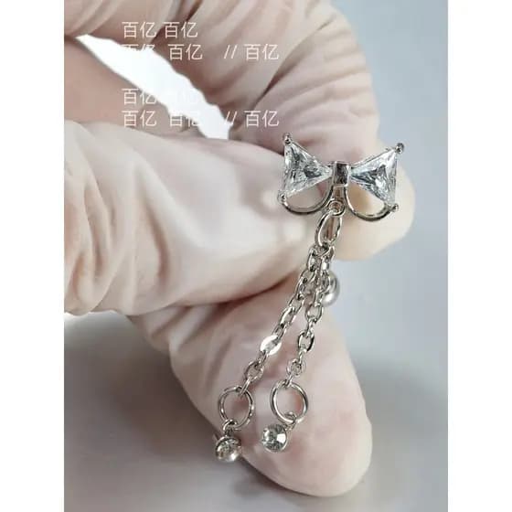 bijuterias femininas piercing umbigo ✦Cao cem bilhões de arco de cabeça para baixo prego Umbilical titânio aço borla umb