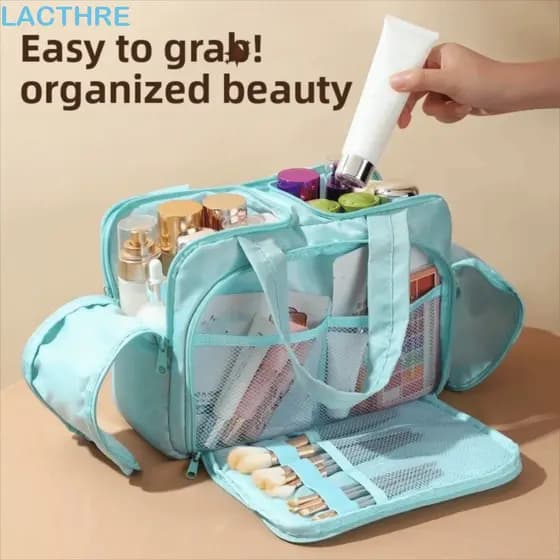 Bolsa Cosmética Portátil LACTHRE , De Higiene Espessada De Nylon , Organizador De Bolsas De Grande Capacidade