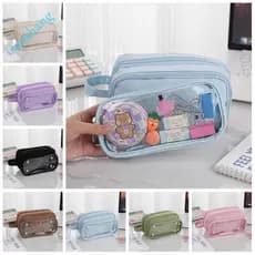 RUNSHANG Estojo Removível Para Lápis , Bolsa Itabag De Grande Capacidade De Armazenamento De Papelaria De Cor Sólida
