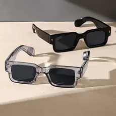 Óculos De Moda Quadrados Retrô , Guarda-Sol De Armação Grossa Feminino E Masculino , Perfeito Para Viagens Na Praia De F