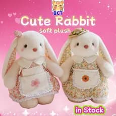 BCT ✨ Kawaii Coelho Boneca De Pelúcia Bonito Campo Floral Brinquedos Para Presente De Aniversário Da Namorada Decoração