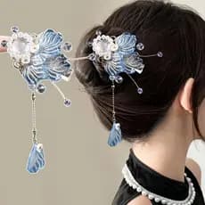 Novo estilo chinês estilo palácio Koi borla grampo de cabelo estilo chinês sensação legal elegante temperamento clipe la