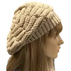 Boina Gominhos Canelada Caidinha Gorro Touca Feminina De Lã  Inverno Longa Grande