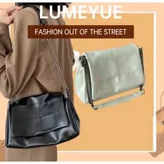 Bolsa Tiracolo Corrente Passeio Feminino Blogueira Couro PU
