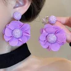 cartelas de brincos feminino kit brinco aço inoxidável ✽Verão à beira-mar férias flor brincos 2024 novo estilo High-End