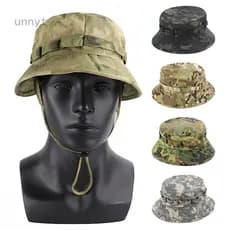 Boné De Pesca Ao Ar Livre Chapéu De Pescador/Jung Selva/Camuflagem/Militar/Tático Fã Boonie Com Bordado 9Z0H