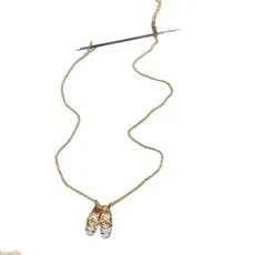 BES Ballet Dance Shoe Charm Colar Cristais Elegantes Presentes Para Ela