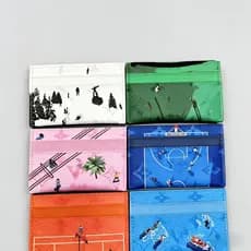 Série de férias pequena carteira fresca Graffiti bolsa de documentos porta cartão multifuncional estilo esportivo cor Mu