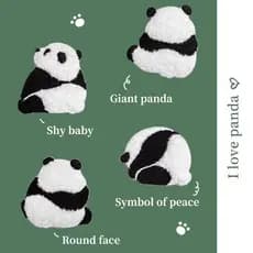 Adesivos autoadesivos para lenços, decoração de roupas DIY, adesivos de pelúcia 3D com bordado de panda.