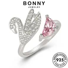 BONNY JEWELRY joias pratas em ouro rosa berloque feminino prata aliança original legítima solitário pura cisne diaman
