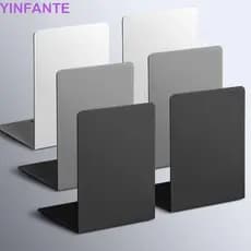 Suporte Para Livros De Metal YINFANTEWN , Suportes Em Forma De L Durável Com Design Antiderrapante , Rack De Tamanho Gra