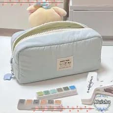 Bolsa De Caneta HUISHU , Lápis De Cor Sólida De Lona , Estudantes De Papelaria De Desenho Animado De Grande Capacidade