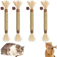 Purriq Silvervine Toothbrush Stick, 100% Silvervine Stick, brinquedo mastigável para gatos limparem os dentes, bastão ma