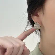 cartelas de brincos feminino kit brinco aço inoxidável ✬Europeu americano novo estilo único exagerado meio diamante five
