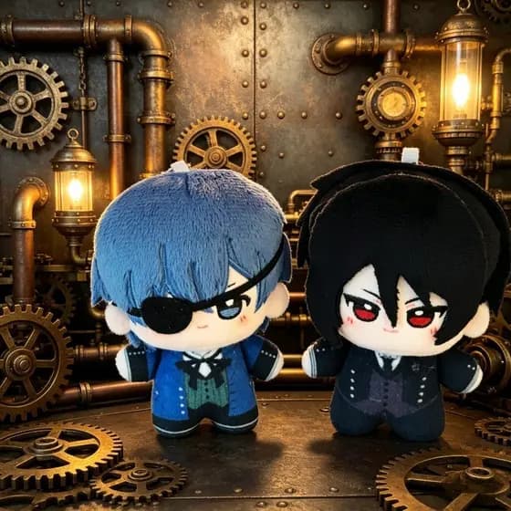 2026 Novo 10cm Preto Mordomo Boneca De Pelúcia Ciel Phantomhive Sebastian Michaelis Mini Algodão Chaveiro Saco Charme An