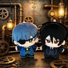 2026 Novo 10cm Preto Mordomo Boneca De Pelúcia Ciel Phantomhive Sebastian Michaelis Mini Algodão Chaveiro Saco Charme An