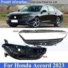 CAPQX Tampa Da Base Do Farol Dianteiro , Traseira Para Honda Accord 2023 , Lâmpada De Cabeça , Casa