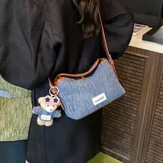 Nicho Design Denim bolsa de ombro 2025 novo estilo requintado moda na moda All-Match casual saco do mensageiro casual mo