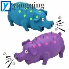 Brinquedo Estridente Para Cachorro YANGQING , Interativo De Látex De Porco , Som Macio E Durável Manchado