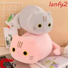 LANFY Chaveiro De Pelúcia De Gato Preto , Brinquedo Travesseiro De Algodão PP , Brinquedos Animais Macios E Adoráveis