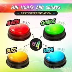 Toque Responsivo para Jogos, Jogo de 4 Partes com Luzes e Sons, Adequado para Crianças ou Adultos com Botão de Beep