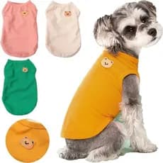 Bonito Waffle Grade Roupas Para Cães Primavera/Verão Filhote De Cachorro Gato Colete Chihuahua De Pelúcia Camiseta Anima