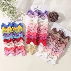 20 Pçs/set Bonito Fita Bowknot Hairpin Menina Doce Moda Grampos De Cabelo Delicado Presilhas Finas Criança Acessórios Pa