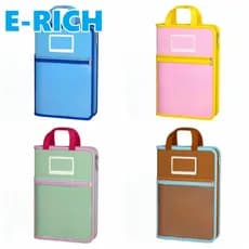 Bolsa De Arquivo ERICH1 A4 , Armazenamento De Papelaria Em Forma De L De Abertura Grande Pasta De Malha Com Fecho De Zíp